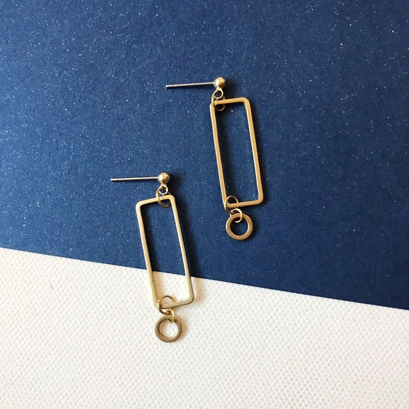 _ Radius between Bronze earrings (folder can be changed) - Earrings & Clip-ons - Copper & Brass Gold