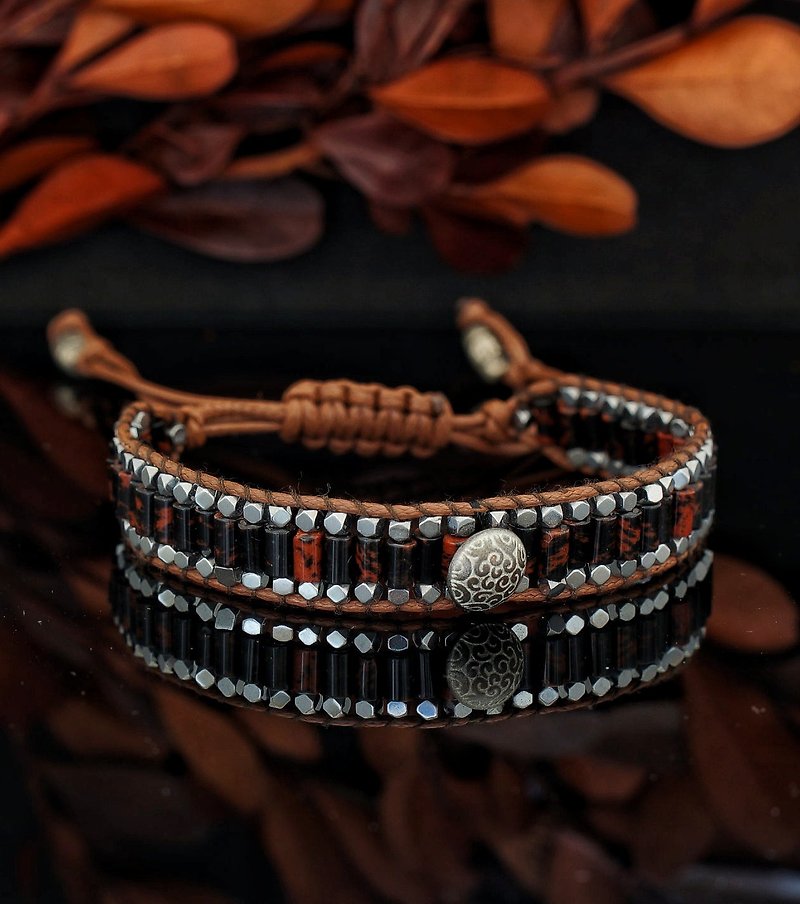 Handmade Iron Tiger Bracelet - Bracelets - Semi-Precious Stones 