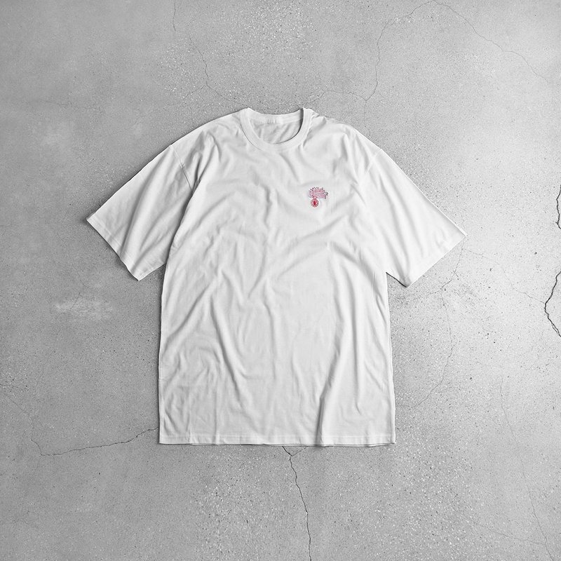 義大利軍國家憲兵隊圓領白Tee / 新品 - 男 T 恤 - 棉．麻 白色