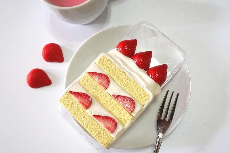 ストロベリークリームケーキiPhone6プラス電話ケース|シミュレーション食品粘土電話ケース