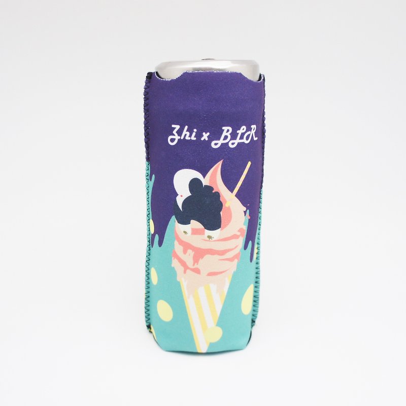 BLR 保溫瓶套 保冰/保溫 玻璃瓶 水壺套 Zhi 冰淇淋 聯名款 - 飲料提袋/杯袋/杯套 - 其他材質 紫色