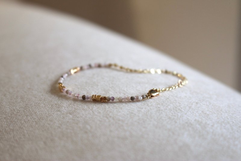 ブレスレット オパール ピンクトルマリン 天然石 -アタック- - ブレスレット - 真珠 ピンク