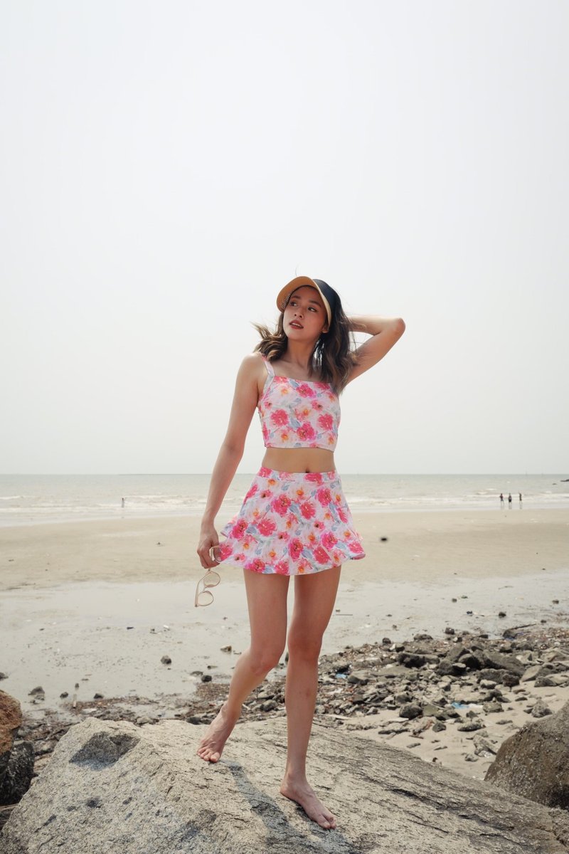A day at the beach (blossom) : 2pieces swimsuit - 其他 - 其他材質 粉紅色