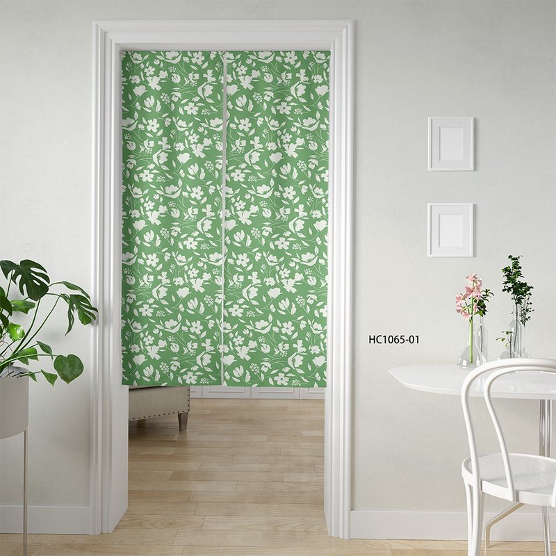 品牌原創印花門簾 monochrome floret 單色花 - 門簾 - 聚酯纖維 