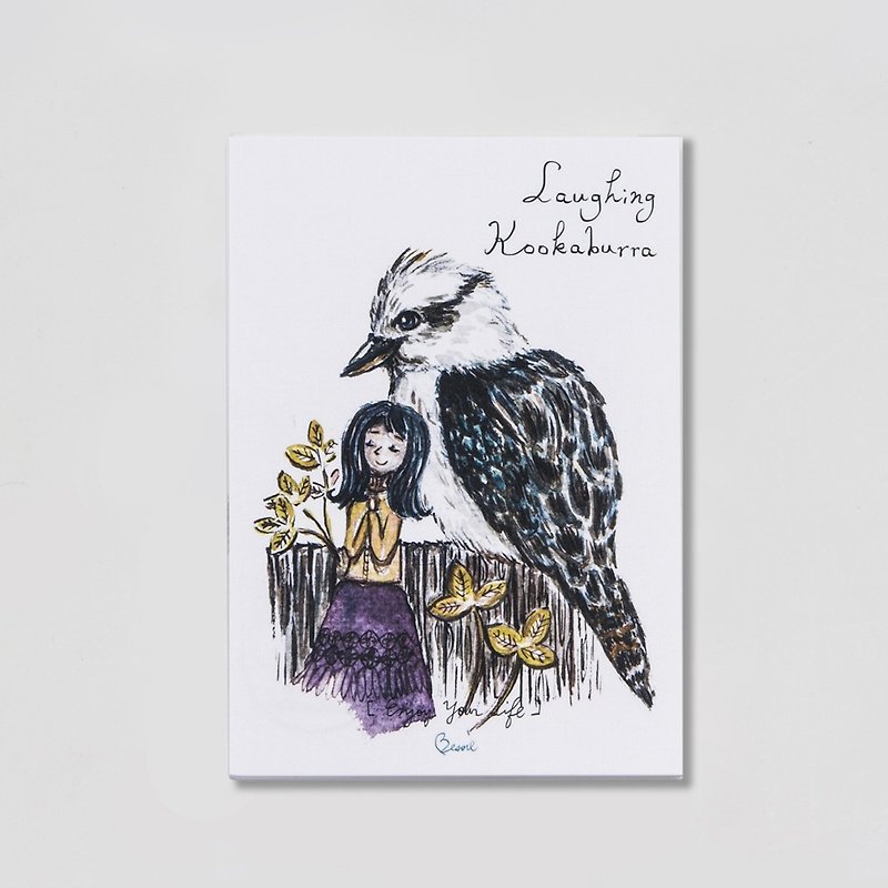 BIRDER シリーズ - 笑うワライカワセミ - カード・はがき - 紙 ホワイト