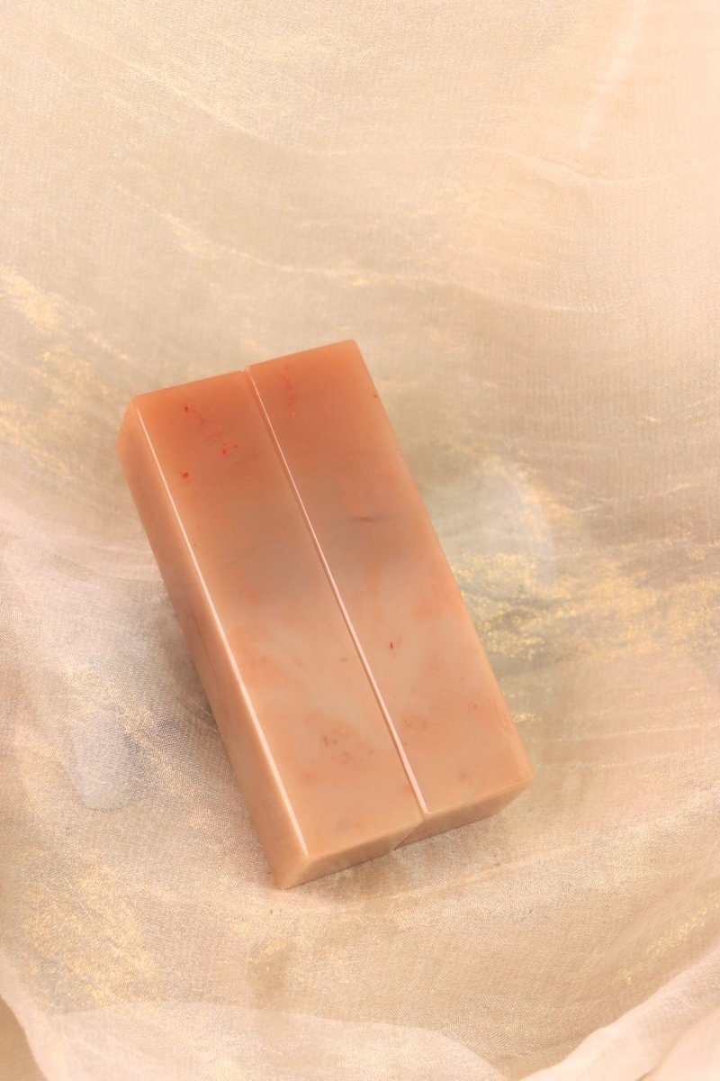 【日好手工刻印・情人結婚對章】老撾石 A250625 - 印章/印台 - 石頭 粉紅色