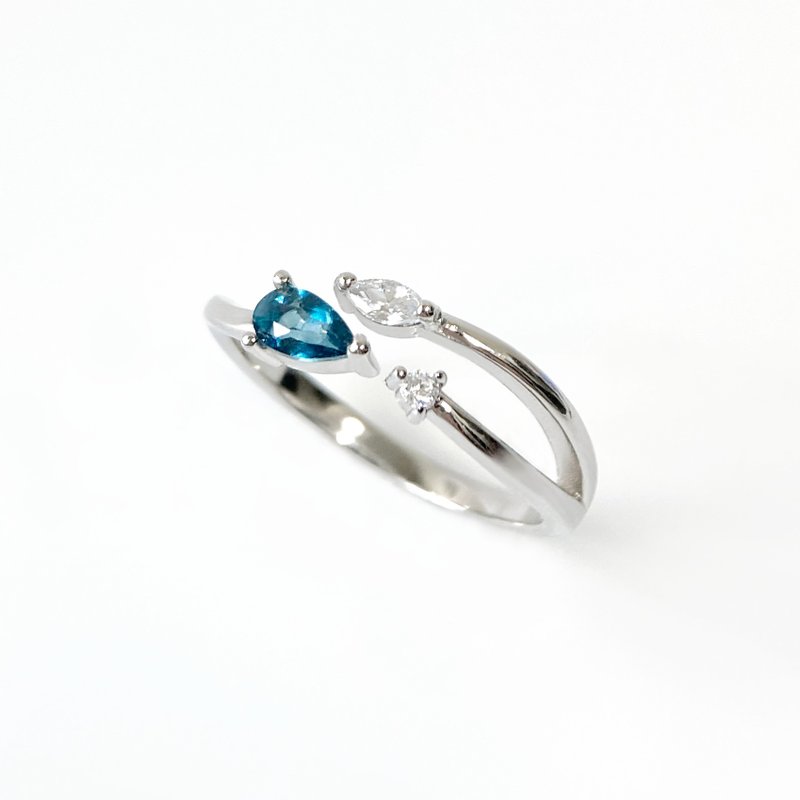 15% off 2 pieces | London blue topaz sterling silver Stone(eye clean) - General Rings - Sterling Silver 