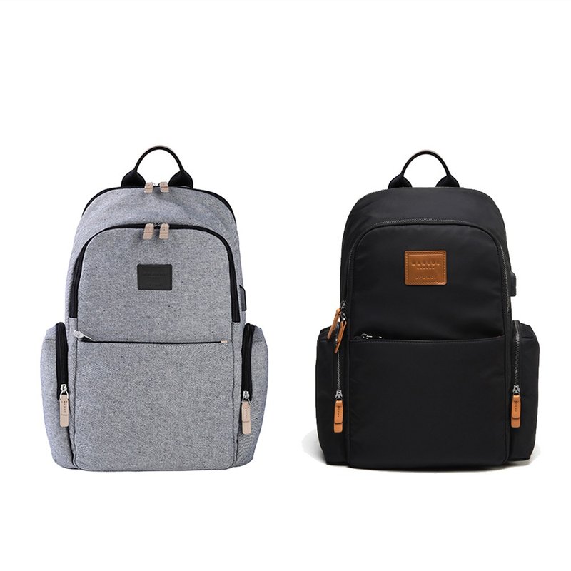 MARSUS HARRISON Backpack - กระเป๋าแล็ปท็อป - ไนลอน สีดำ