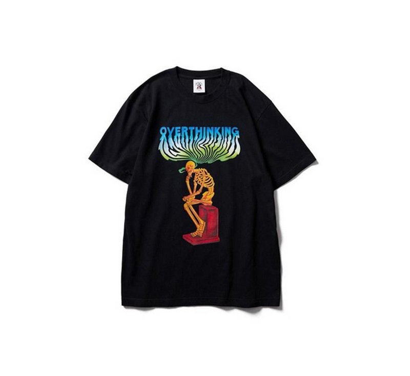 Softmachine Over T-Shirt思考過度迷幻短袖上衣 - 男 T 恤 - 棉．麻 黑色