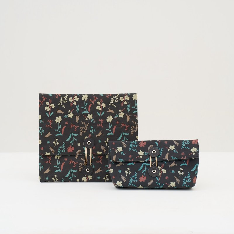 Printing music - Toiletry Bags & Pouches - Eco-Friendly Materials Black