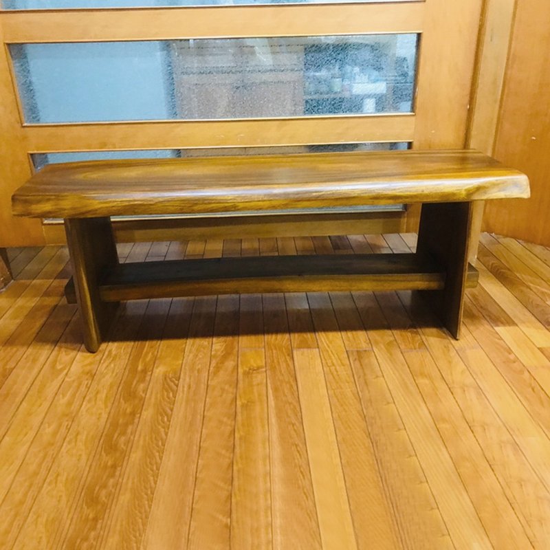 【吉迪市100%原木家具】SN016B 原木長板凳 餐椅 椅凳 椅子 板凳 - 椅子/沙發 - 木頭 咖啡色