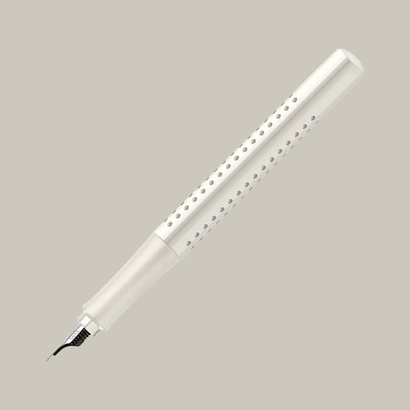 Faber Castell  好點子握得住 鋼筆-椰奶色-M尖/F尖/EF尖 - 鋼筆 - 其他金屬 白色
