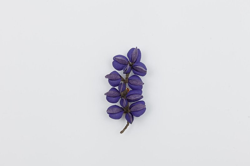紫藤 復古 胸針 胸花 植物  手作 布藝 棉麻 設計 - 胸針 - 棉．麻 
