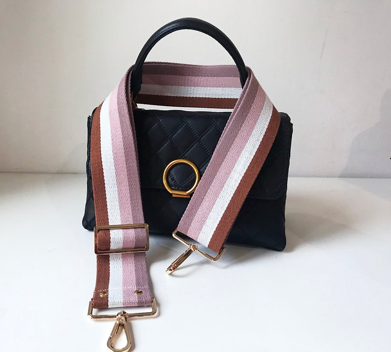 2 inch wide straps, cotton woven straps, backpack straps can be adjusted and printed straps can be replaced - Handbags & Totes - Cotton & Hemp Pink
