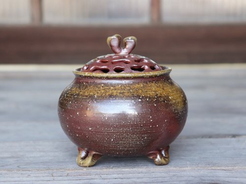 備前焼 香炉(桐箱付き) i-056 - ショップ 宗兵衛窯 アロマ・線香 - Pinkoi