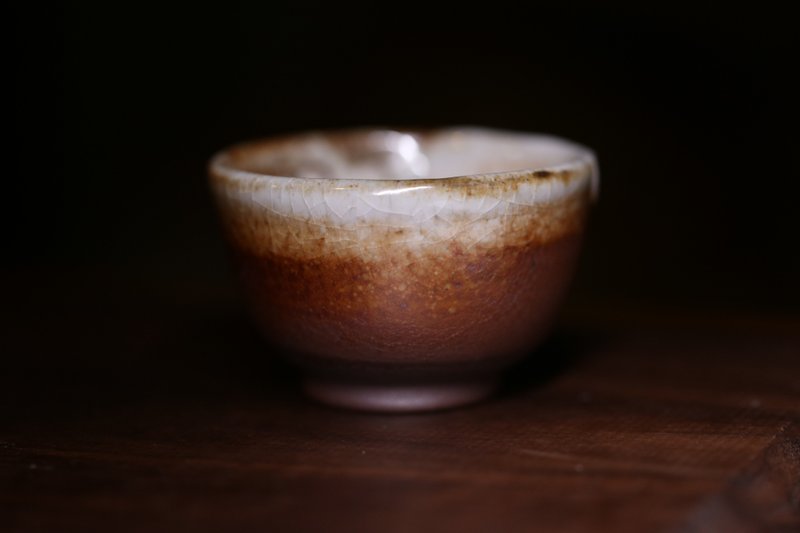 【 柴燒 】橘紅 志野落灰  茶杯 酒杯 品茗杯 陶杯 N.2 - 茶壺/茶杯/茶具 - 陶 橘色