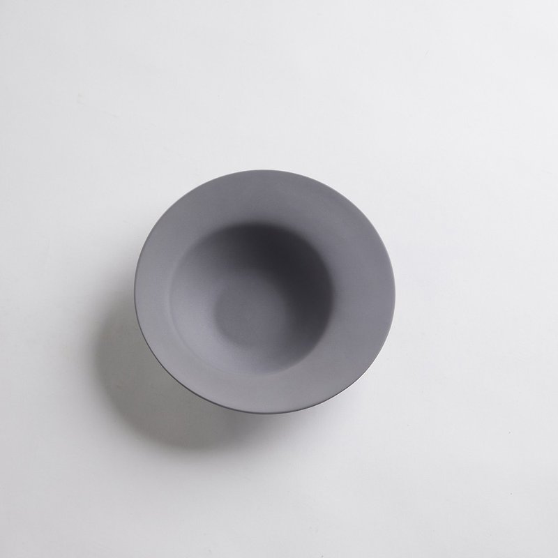 【3,co】Ocean Soup Bowl (Small) - Gray - Bowls - Porcelain Gray