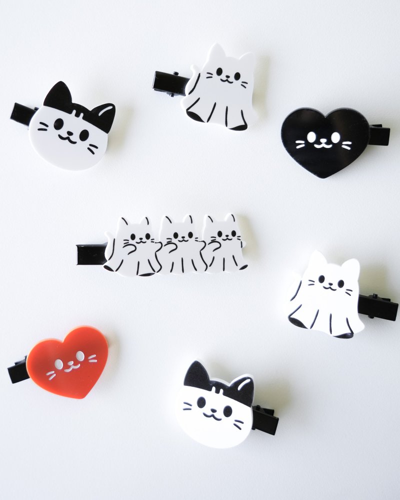 [Christmas Ornaments] doudlestudio Acrylic clips - เครื่องประดับผม - อะคริลิค ขาว