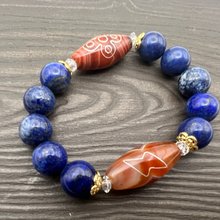 御幸天珠 A3611 高級 瑪瑙天珠 線天珠 眼天珠 30x10mm 高