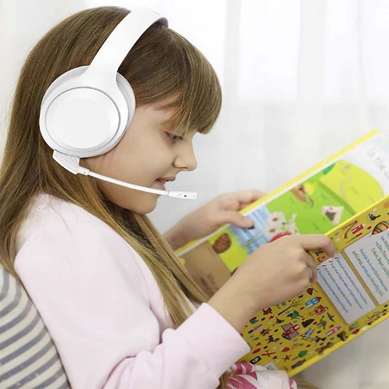 [Free Shipping] BAMINI/Bamini Study Children's Earphones Ear Return Wireless Bluetooth Headset with Headset - Headphones & Earbuds - Other Materials White