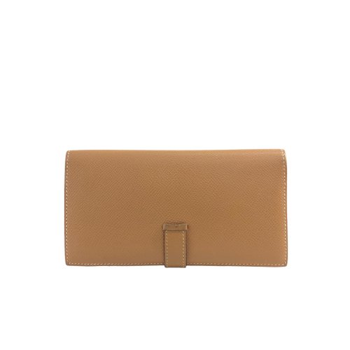 VINTAGE●HERMES●エルメス ベアンウォレット HERMES Leather Long Wallet Camel Vintage 4zu3at