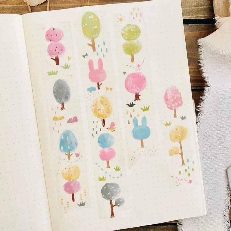 Marshmallow Tree washi tape - มาสกิ้งเทป - กระดาษ 