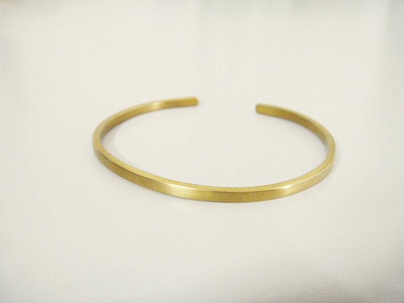 Detailed Brass Bracelet Simple Simplicity Customized Ending Words Valentine's Day Exchange Gift - สร้อยข้อมือ - ทองแดงทองเหลือง สีทอง