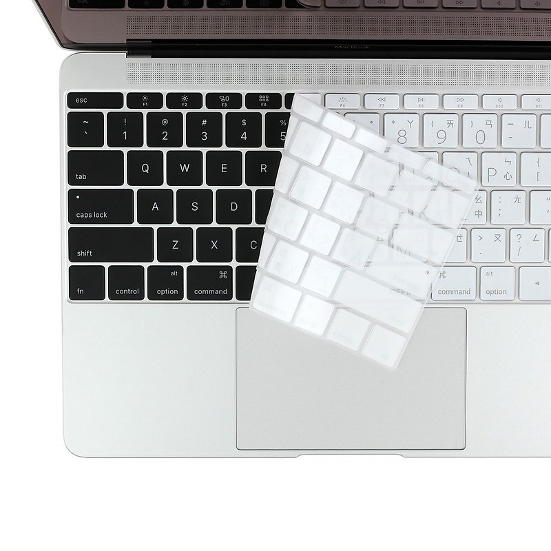 BF MacBook 12 吋 Dedicated Chinese keyboard protective film - black on white 8808402592456 - เคสแท็บเล็ต - ซิลิคอน ขาว