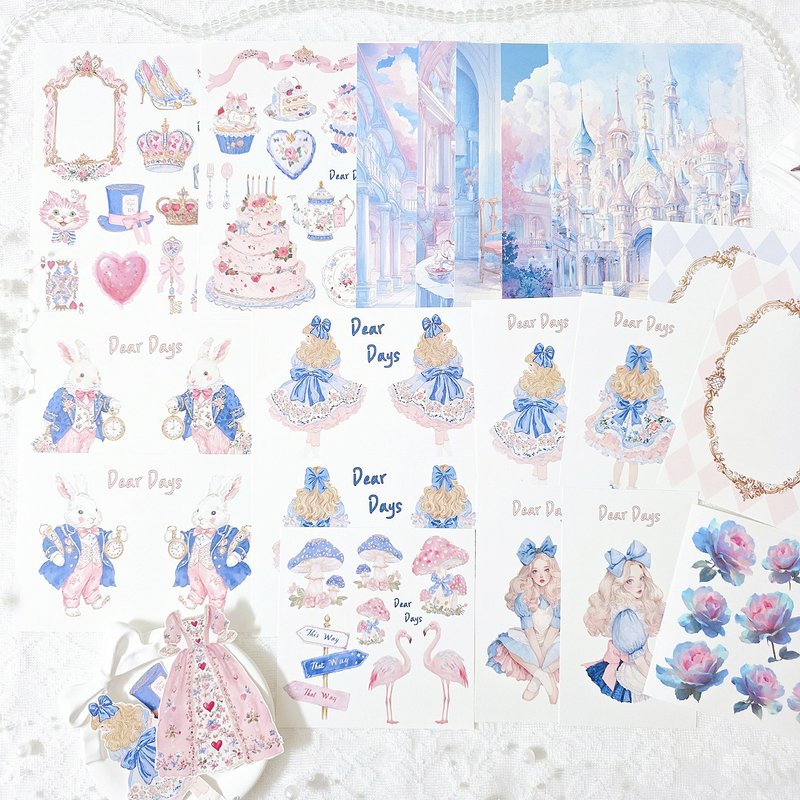 Pastel Alice Mini Package - สมุดบันทึก/สมุดปฏิทิน - กระดาษ สึชมพู