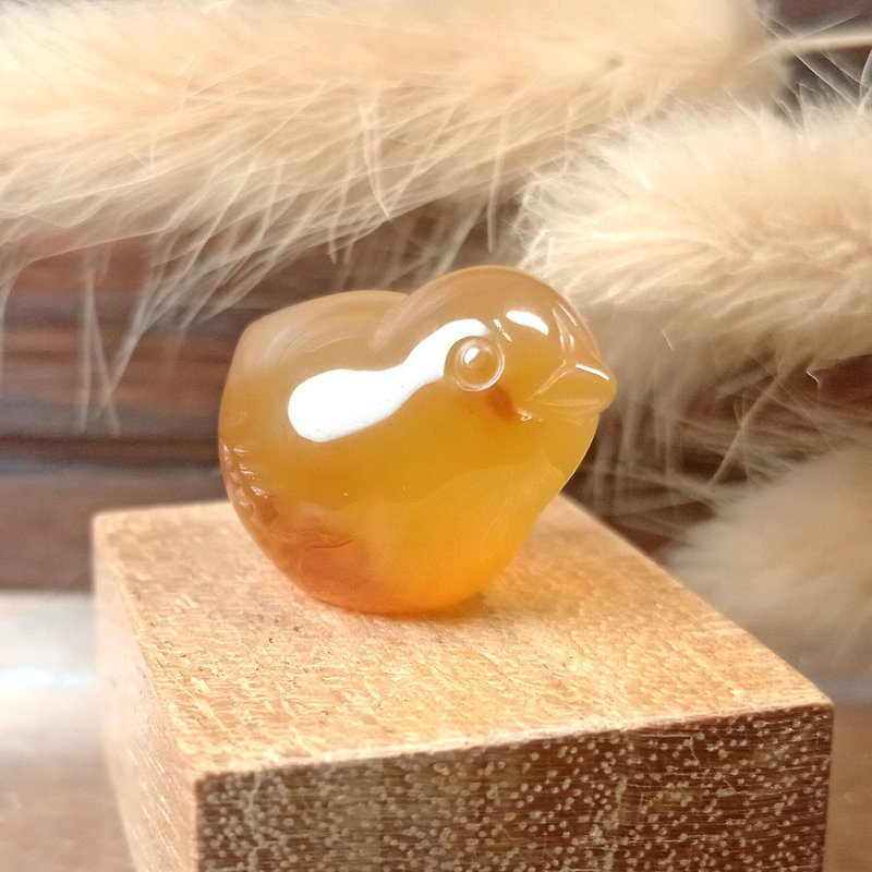 Small Carved Piece Zodiac - Chicken Carnelian - Items for Display - Jade Orange