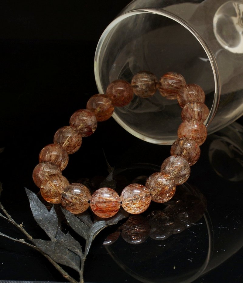 Multi 11.5mm Rutilated Quartz Bracelet - Bracelets - Crystal 