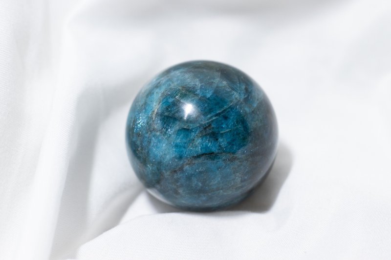 藍磷灰石球 - 療癒之石 - 擺飾/家飾品 - 水晶 藍色