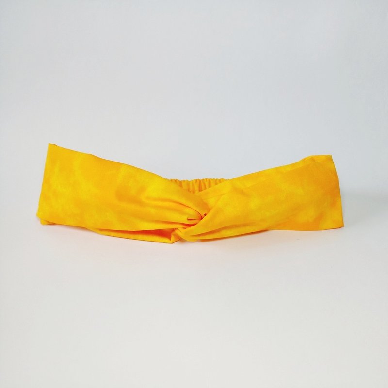 [Imitation rendering - yellow] manual cross hair band hair band wild models - เครื่องประดับผม - ผ้าฝ้าย/ผ้าลินิน สีเหลือง