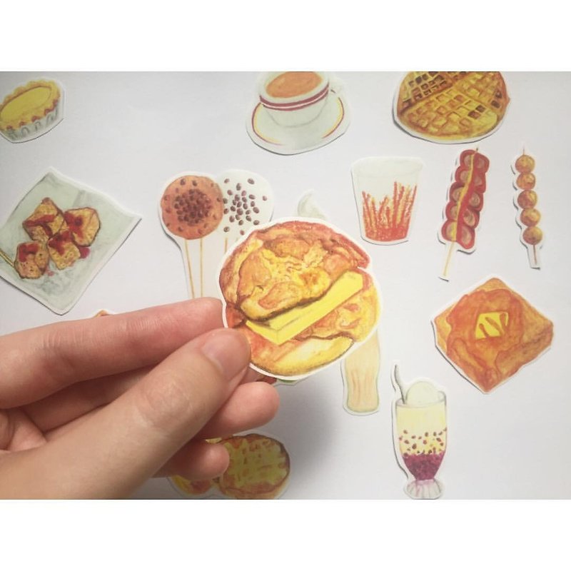 Hong Kong Series-Hong Kong Food Stickers - Stickers - Paper Multicolor