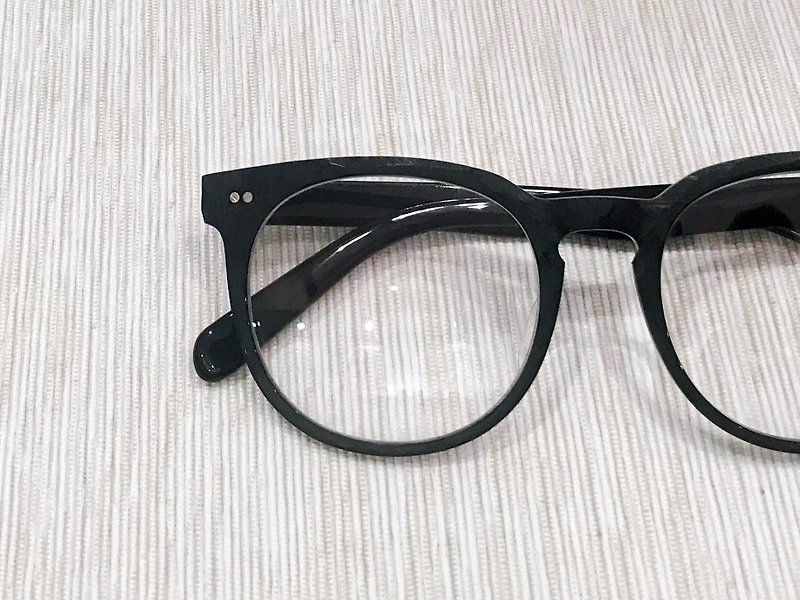 大圓形黑色復古眼鏡框日本手造 - 眼鏡/眼鏡框 - 其他材質 黑色