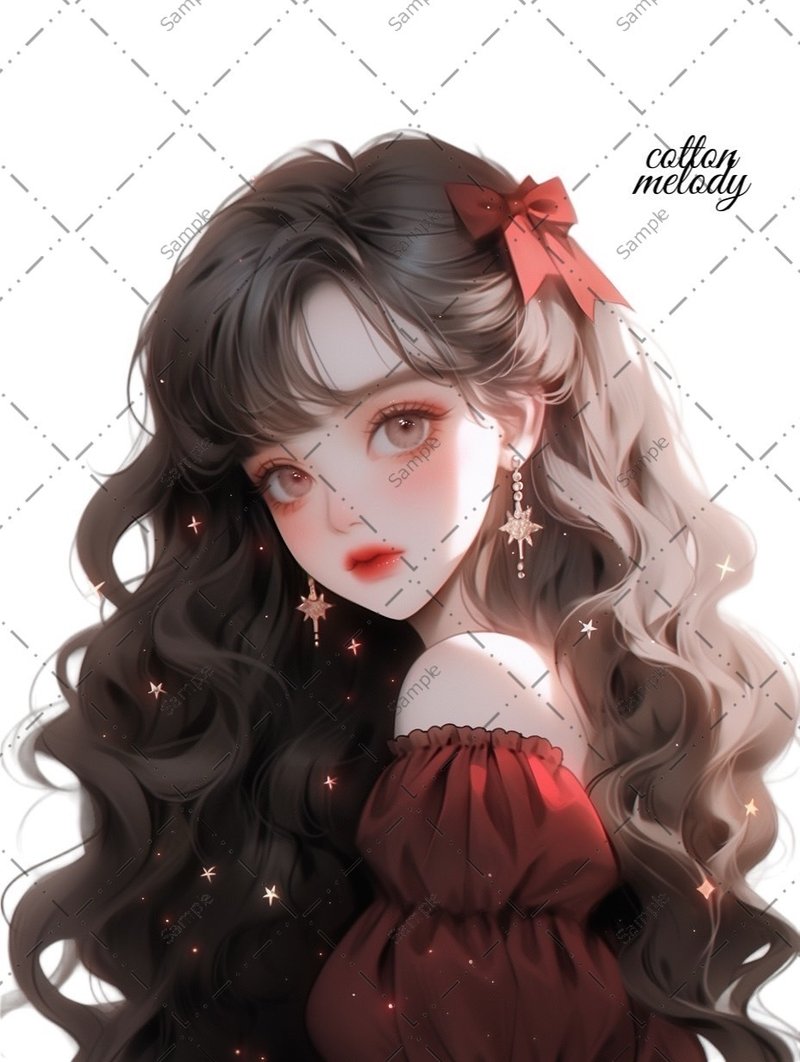 original sticker no.472 人物ステッカー オリジナルステッカー 人物ステッカー 女の子ステッカー オリジナル人物ステッカー - 貼紙 - 紙 