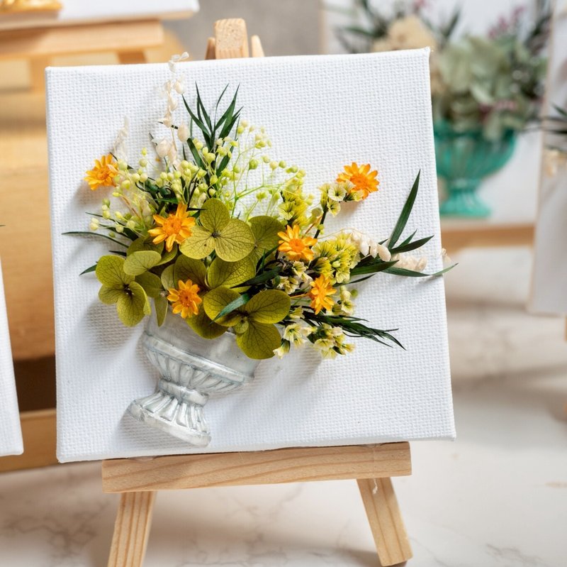 【Christmas Gift Exchange】Classic Vase Semi-3D Floral Art Frame - Dried Flowers & Bouquets - Plants & Flowers Silver