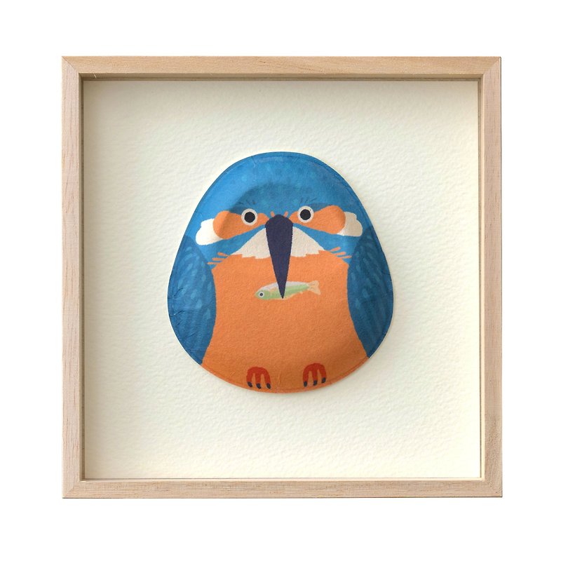 The origin of the kingfisher brings good luck and paper hangings/Oguni Japanese paper/wall decoration/indoor - ของวางตกแต่ง - กระดาษ ขาว