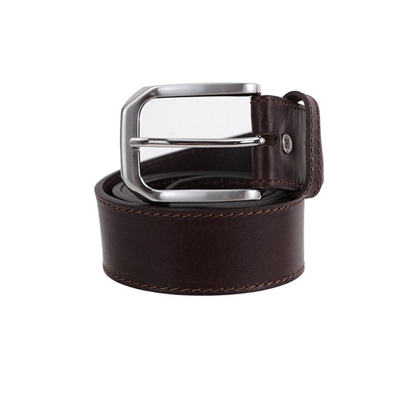 CUMAR MUSTANG PIN BUCKLE - Belts - Genuine Leather Brown