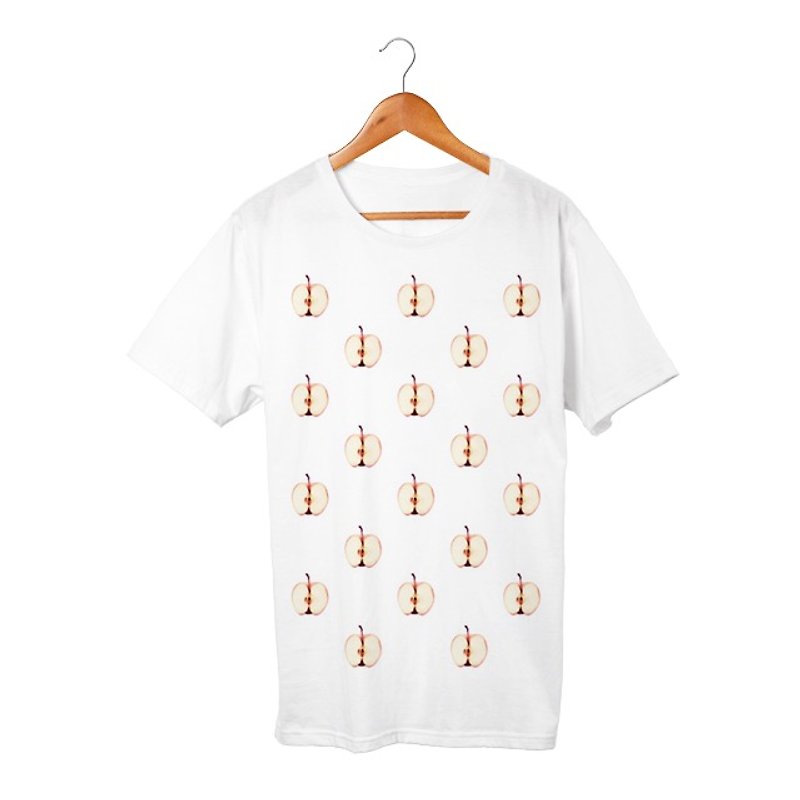 apple T-shirt - 中性衛衣/T 恤 - 棉．麻 白色