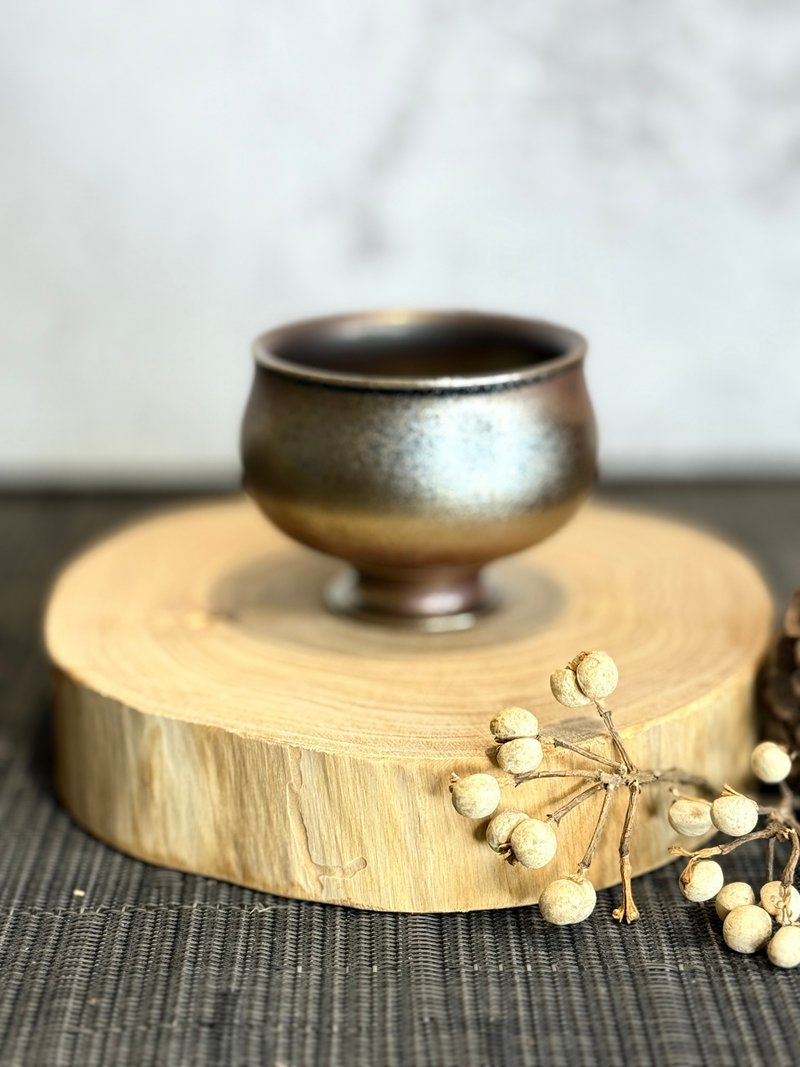 柴燒高腳杯 - 茶壺/茶杯/茶具 - 陶 