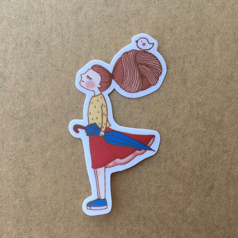 Hive Girl Series Small Waterproof Sticker SS0045 - Stickers - Waterproof Material Red