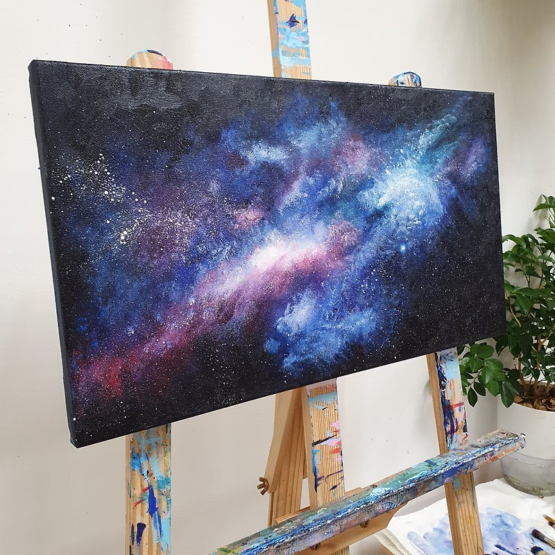 Starry sky oil painting experience 4-hour single class with self-selected pictures for beginners - Illustration, Painting & Calligraphy - Cotton & Hemp 