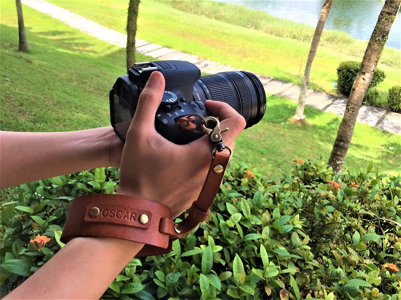 3.5 cm Leather Camera Wrist Strap + FREE Personalisation // Leather Camera Strap - Camera Straps & Stands - Genuine Leather 