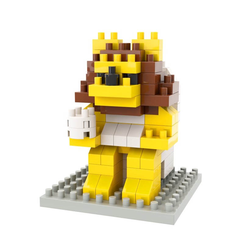Archbrick 獅子如廁中 Pixel 積木 Nanoblock - 公仔/玩偶 - 塑膠 多色