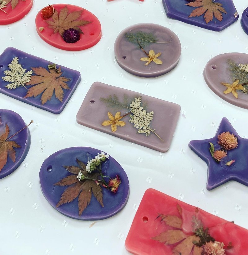 手工乾燥花香氛磚 聖誕節交換禮物 婚禮小物 訂製服務 - 香氛蠟燭/燭台 - 蠟 