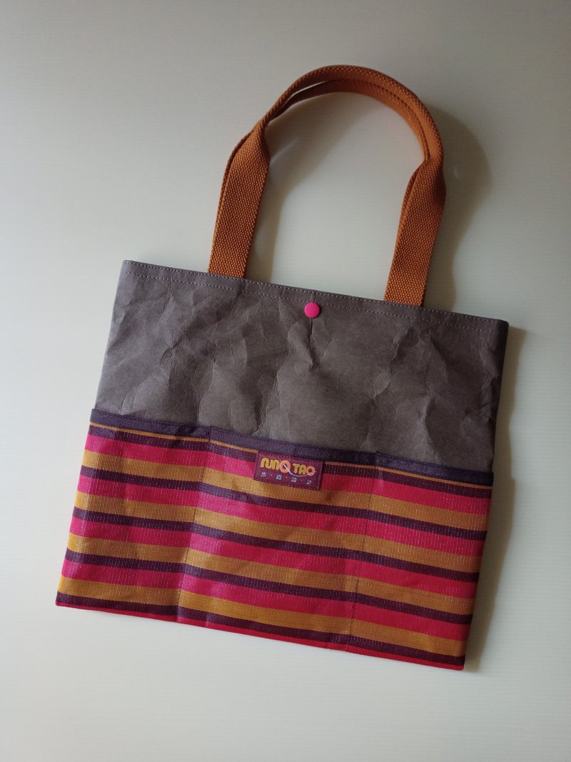 Year-end product special offer_No return_Free traditional eggplant bag_Gazhi style bag (washed kraft paper) - Handbags & Totes - Plastic Gold