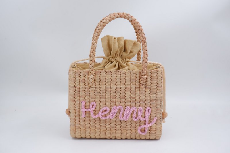 HotSummer special made-to-order gifts, woven bags, Straw tote bags, 稻草手提袋 草編包 - 手提包/手提袋 - 植物．花 