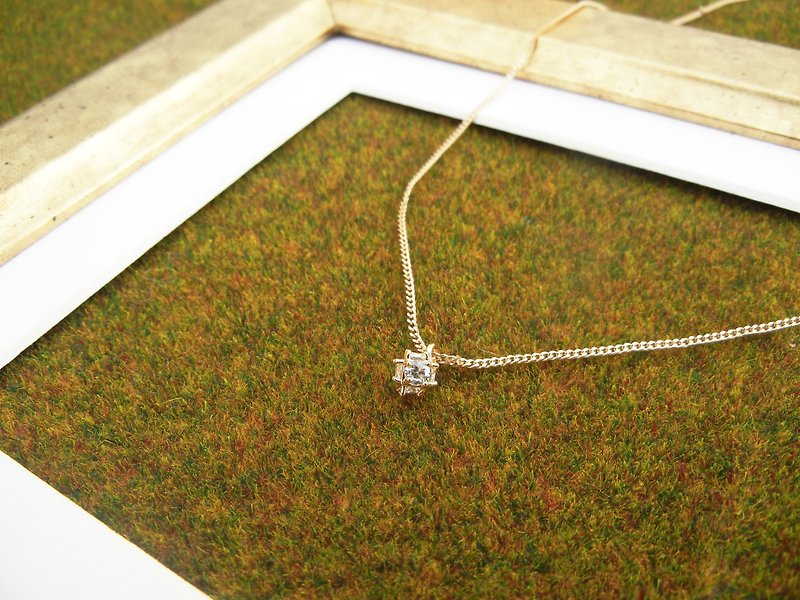 *coucoubird*6-face ring flash diamond K gold necklace - สร้อยคอ - เครื่องเพชรพลอย สีทอง