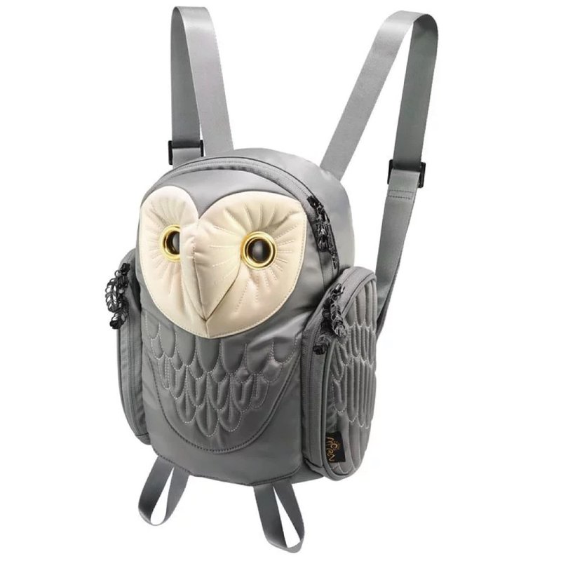 Morn Creations 正版倉鴞後背包 S 灰 (BO-106-GY) - 後背包/背包/書包 - 其他材質 灰色